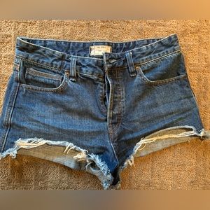 Ripped Jean short shorts